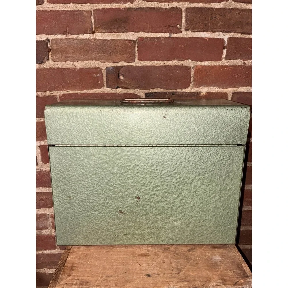 Hamilton Skotch Porta-File Green Metal Document Storage‎ Box